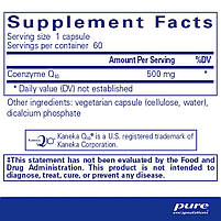 Коензим Q10 500 мг, CoQ10, Pure Encapsulations, 60 капсул BX795, фото 2