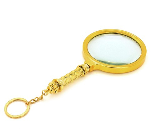 Лупа з позолотою діаметр 70 мм збільшення у 8 разів