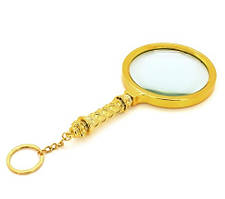 Лупа з позолотою діаметр 70 мм збільшення у 8 разів