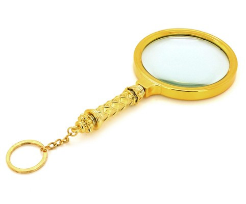 Лупа з позолотою діаметр 100 мм збільшення у 8 разів