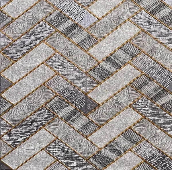 3д панель Самоклеюча на фользі Мозаїка 700x700x4мм, (666) для стелі, та стін, декор для дома! BV-0000666, фото 1