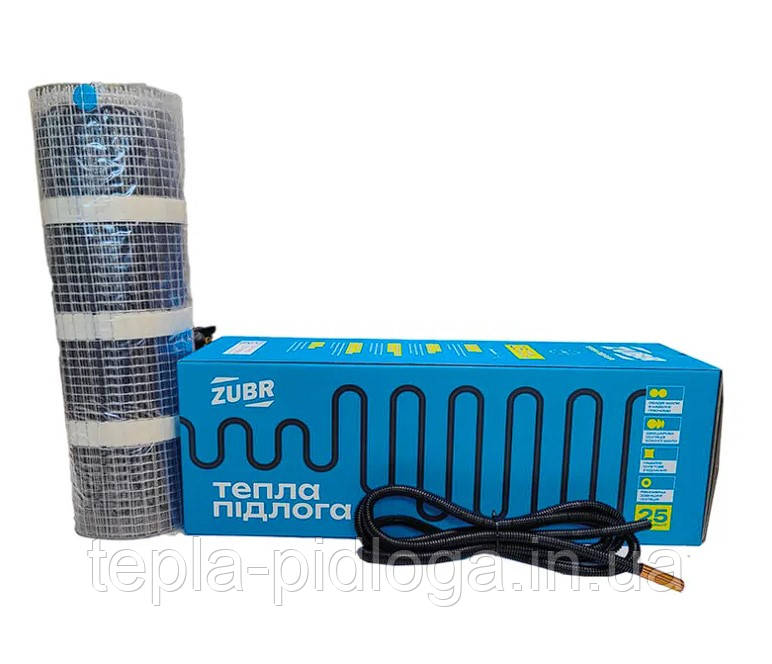 3.0 М² 480 Вт Нагрівальний мат ZUBR 160 Вт/м² Тепла підлога електрична, фото 1