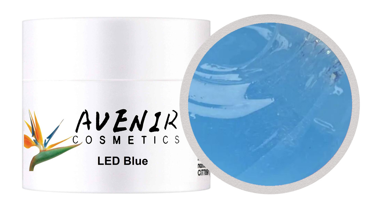 Гель для нарощування LED Blue Прозорий з блактиним відтінком 15 мл