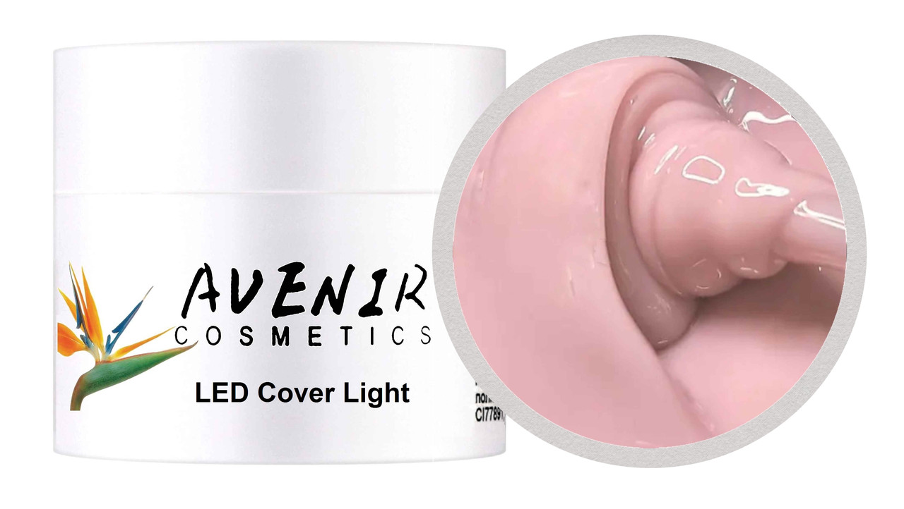 Гель для нарощування LED Cover Light Світло-рожевий з карамельним підтоном 30 мл