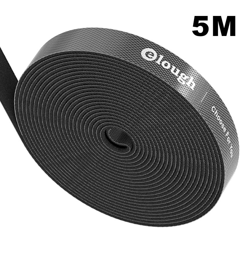 Стяжка Липучка b10мм;L5м Чорна Багаторазова Стрічка Для Кабелів Spec (SP-73105)