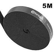 Стяжка Липучка b10мм;L5м Чорна Багаторазова Стрічка Для Кабелів Spec (SP-73105)