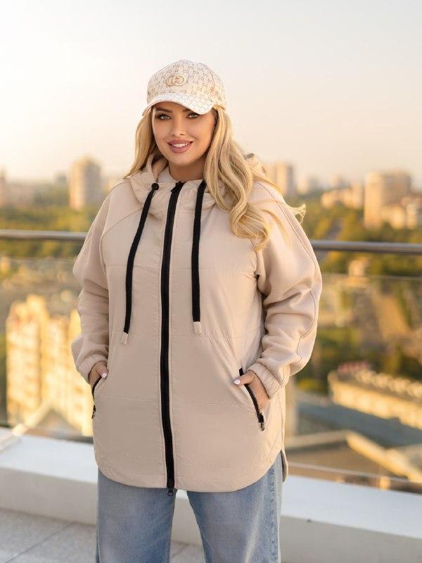 Жіноча куртка; Кольори: Кольори: чорний, хакі, беж, леопард; Розміри: 48-50, 52-54, 56-58, 60-62, 64-66, 68-70;, фото 1