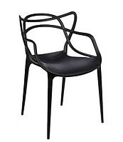 Стілець для кафе, бару, тераси VEGAS чорний з  поліпропілен, штабелюється