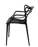 Стілець для кафе, бару, тераси VEGAS чорний з поліпропілен, штабелюється, фото 3