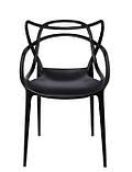 Стілець для кафе, бару, тераси VEGAS чорний з поліпропілен, штабелюється, фото 4