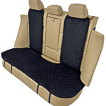 Накидки універсальні чохли - майки на 2 передні та заднє сидіння авто з алькантари, чорні (Широкі), фото 3