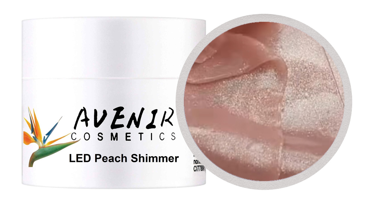 Гель для нарощування LED Peach Shimmer (з шимером) Avenir 15 мл