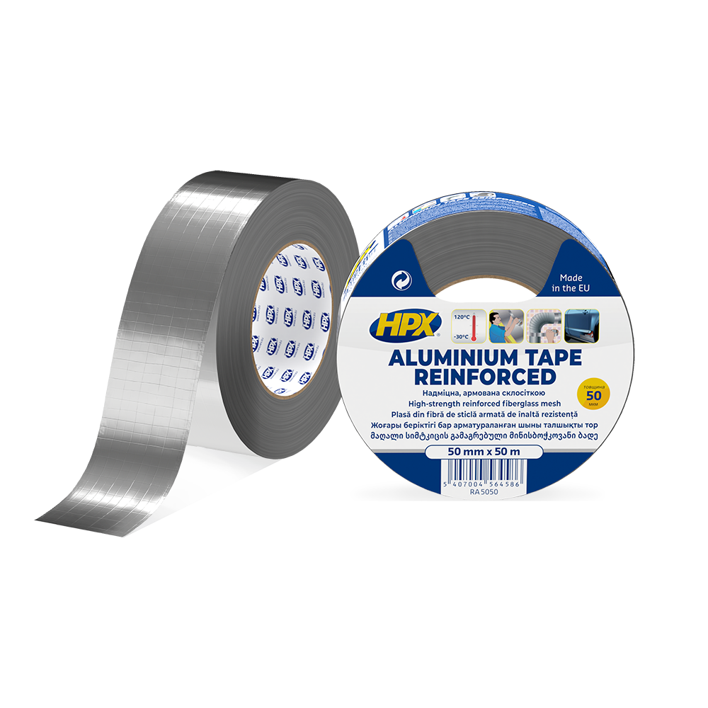 HPX ALU / ARM - 50мм x 50м - армована алюмінієва клейка стрічка (алюмінієвий скотч), фото 1