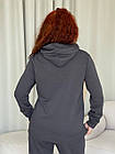 Жіноче худі оверсайз осіннє весняне сіре Кофта з капюшоном бавовняна, фото 2