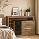 Широкий красивий стильний комод 1Д4Ш з відкритими полками та 4-ма шухлядами для одягу та білизни з ДСП в спальню Фієста 161*107 см, фото 3