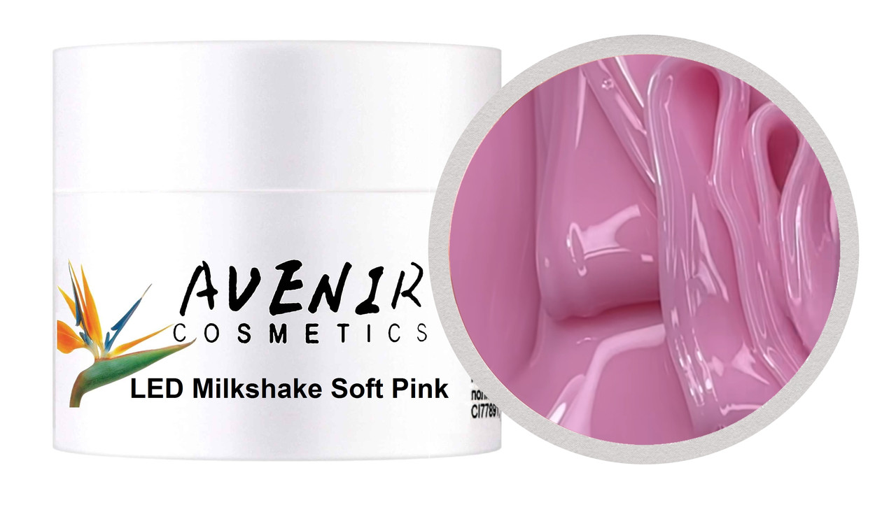 Гель для нарощування LED Milkshake Soft Pink Ніжно-рожевий 15 мл