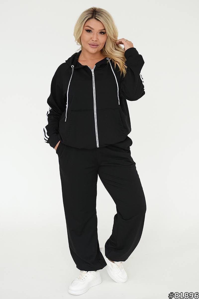 Спортивний легкий прогулянковий костюм, кофта на змійці, батал 50-52,54-56,58-60, фото 1