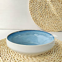 Салатник 800 мл Ocean Breeze керамічний блакитного кольору