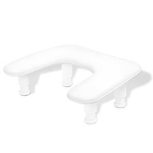 Підлокітник для манікюру пластиковий ФІГУРНИЙ з регулюванням висоти, білий