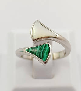 Каблучки з малахітом