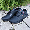 Чоловічі шкіряні кросівки (натуральна шкіра) чорні демісезонні для чоловіків на весну осінь, розміри 40-45, фото 2