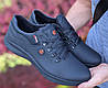 Чоловічі шкіряні кросівки (натуральна шкіра) чорні демісезонні для чоловіків на весну осінь, розміри 40-45, фото 6