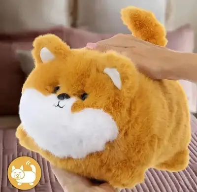 Интерактивная плюшевая игрушка Песик для тисканья 2 вида / Реагирует на касания двигает хвостом запись голоса