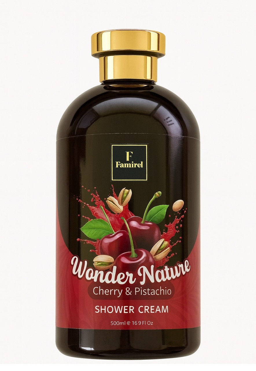 Крем-гель для душу Famirel Wonder Nature Вишня та Фісташка 500мл, фото 1