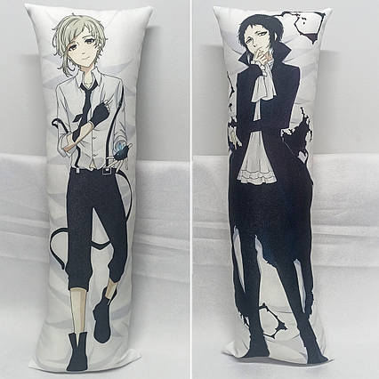 Дакімакура Великий із бродячих Акутагава та Накаджима (54см х 18см) / Bungou Stray Dogs | Аніме подушка