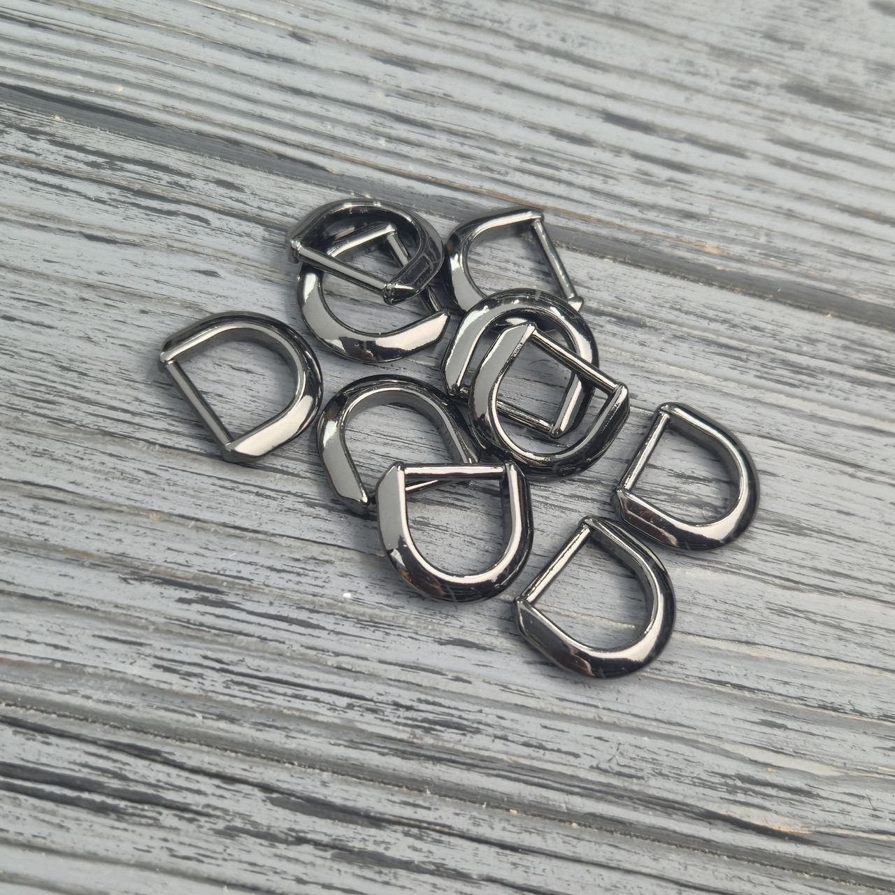 Півкільце 13х12х4 мм Лите Темний Нікель, фото 1