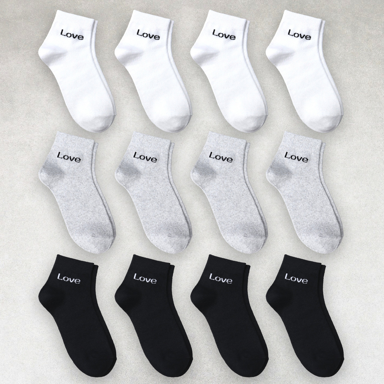 Шкарпетки жіночі 12 пар середньої висоти «LOVE» розмір 36-40 арт. 291.12, фото 1