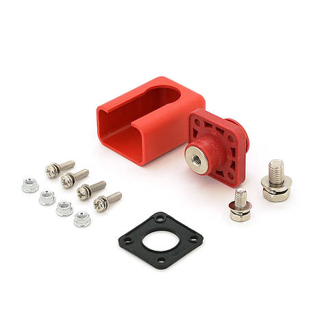 Корпусна прохідна клема М8-M6, 200A, 1000V, мідь, Red, фото 1