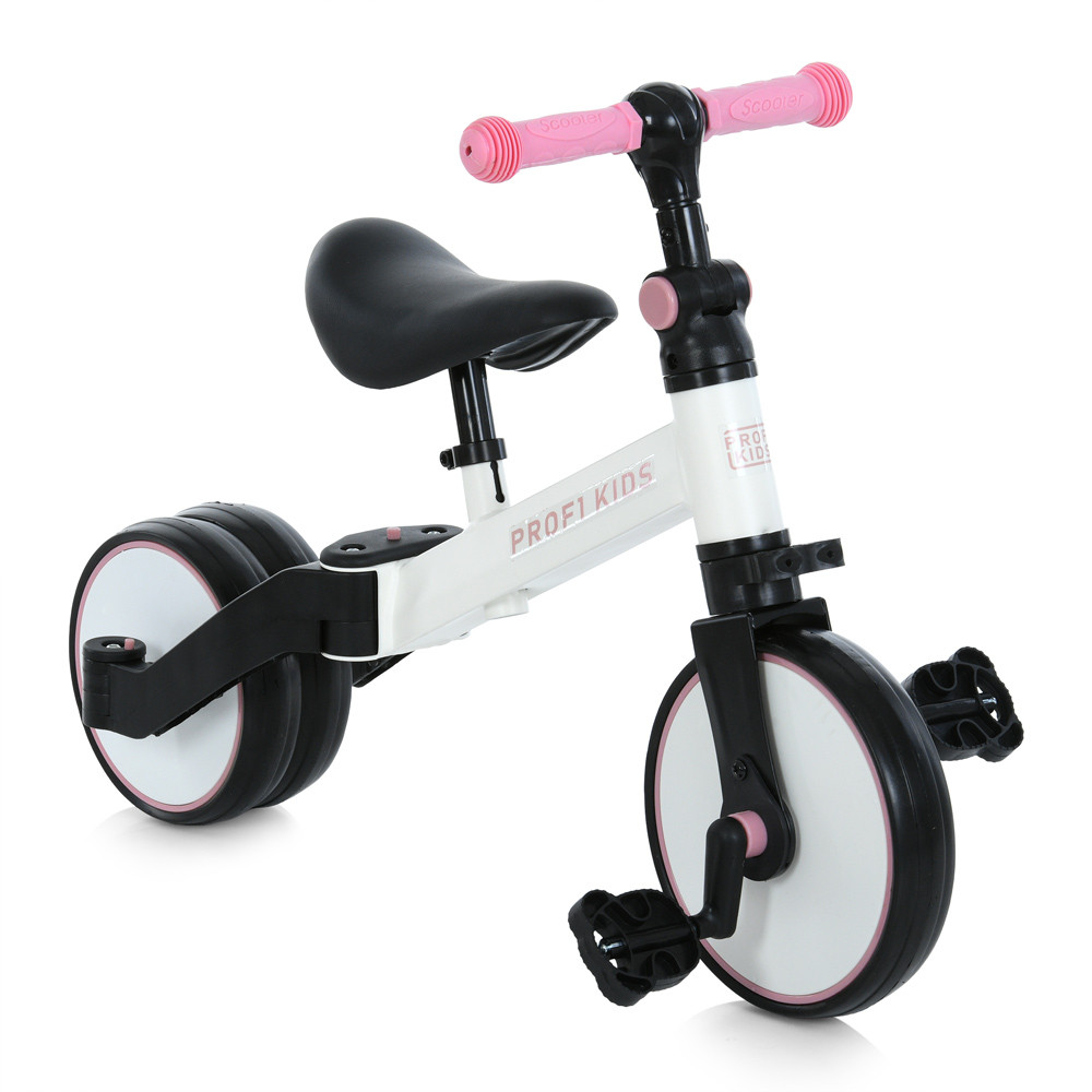 Велосипед-біговел 3в1 PROFI KIDS MBB 1008 white pink, фото 1