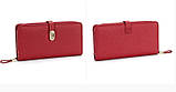 Гаманець жіночий із натуральної шкіри. Стильний шкіряний гаманець Червоний, фото 2