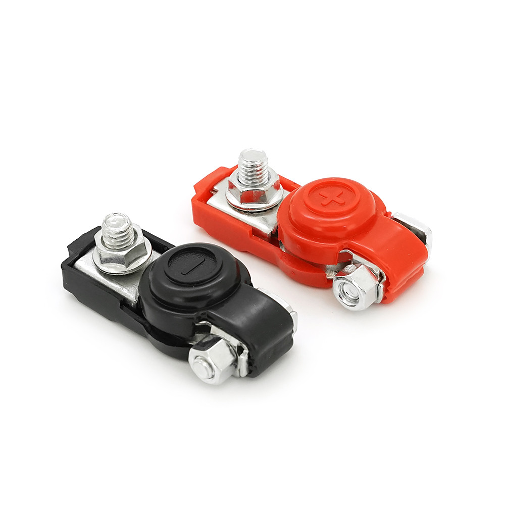 Клема для олив'яно-кислотного акумулятора D2, обміднений метал, 2 штуки в пауванні, ціна за паковання