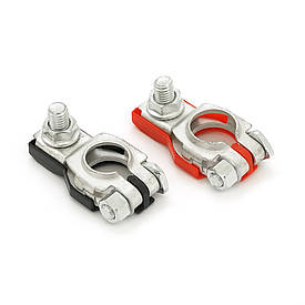 Клему для олив'яно-кислотного акумулятора D6, оцинкований метал, 2 штуки в пауванні, ціна за паковання