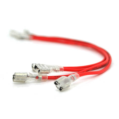 Перемичка (з'єднувач) 250 мм 1 мм2 під клеми F2 для акумуляторів, червона, ціна за фут, фото 2