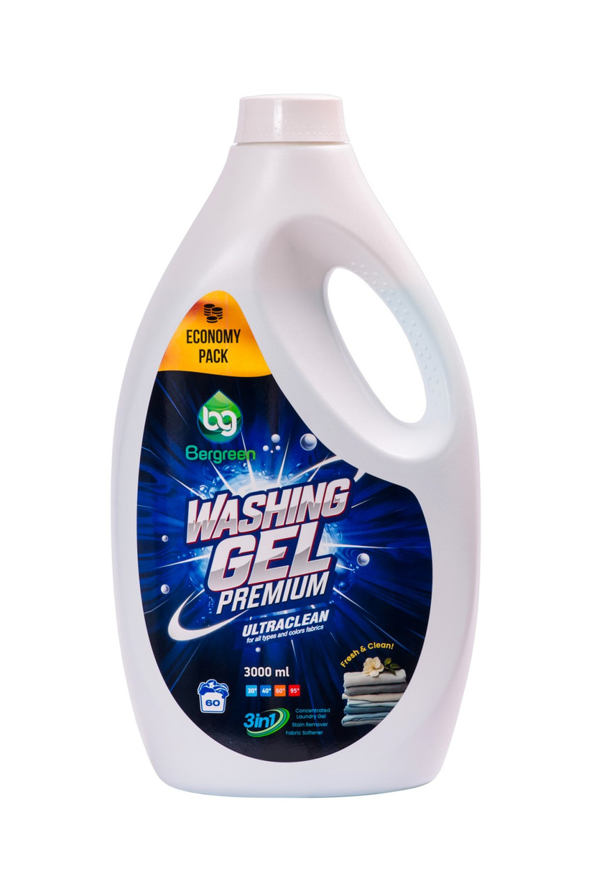 Гель для прання Bergreen Washing Gel Premium Ultraclean. 3000 ml