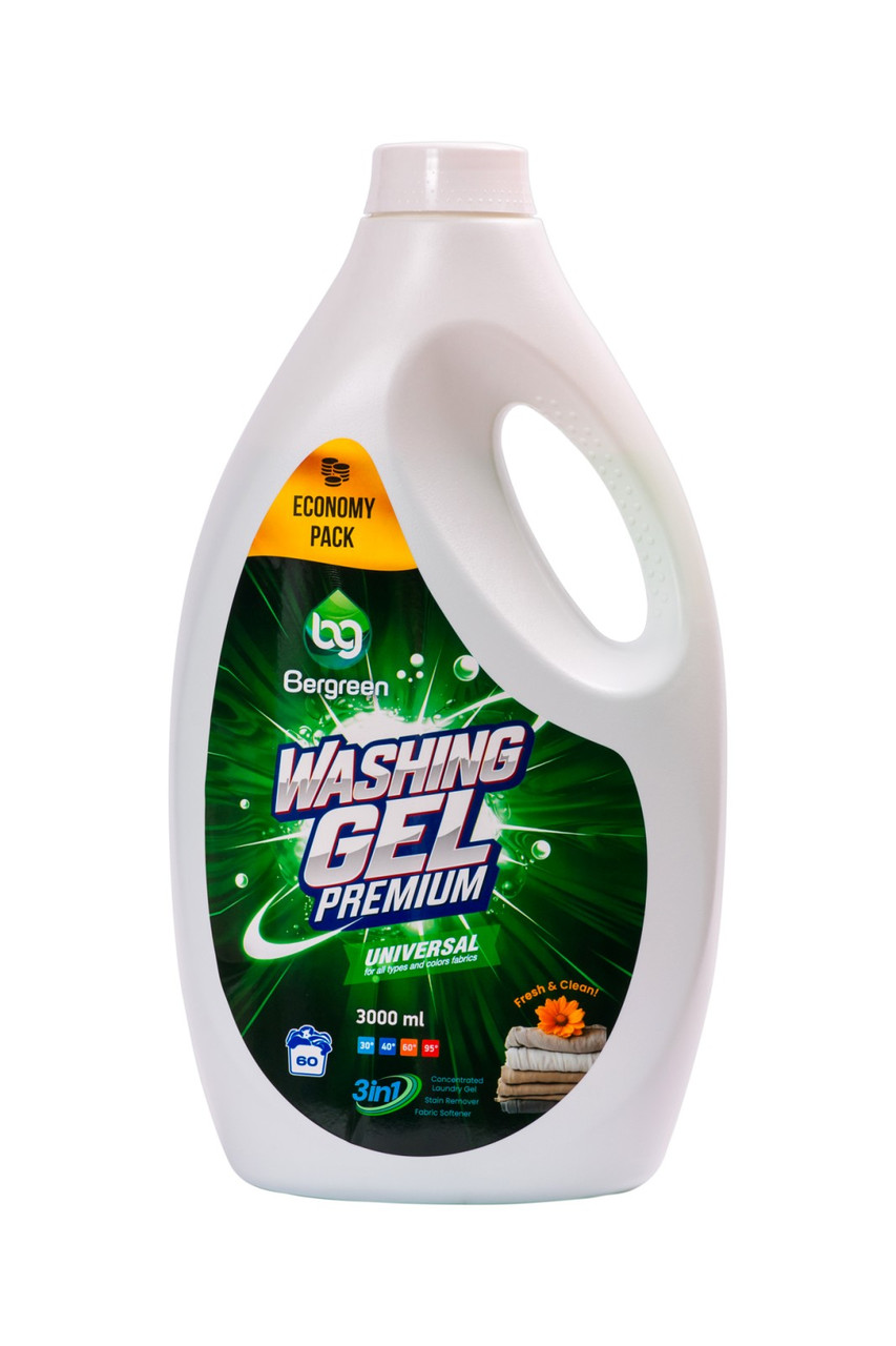 Гель для прання Bergreen Washing Gel Premium Universal. 3000 ml