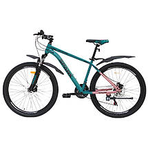 Гірський велосипед SPARK PLAYER 27,5" сталева рама 17", 21 швидкість, дискові гальма, амортизація бірюзовий, фото 4