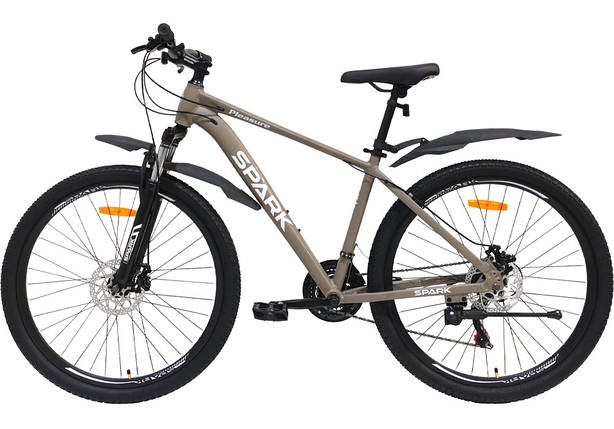 Гірський велосипед SPARK PLEASURE 27,5" 21 швидкість, алюмінієва рама 17" амортизаційна вилка, Коричневий, фото 2