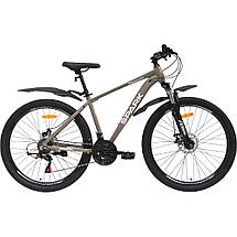 Гірський велосипед SPARK PLEASURE 27,5" 21 швидкість, алюмінієва рама 17" амортизаційна вилка, Коричневий, фото 3