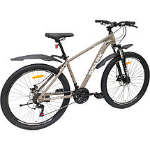 Гірський велосипед SPARK PLEASURE 27,5" 21 швидкість, алюмінієва рама 17" амортизаційна вилка, Коричневий, фото 4