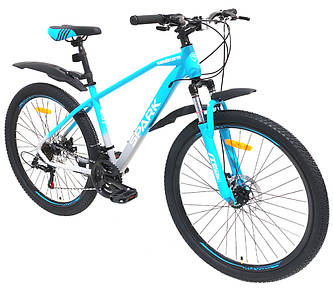 Велосипед гірський SPARK SANDSTROM 27,5" сталева рама 17" 21 швидкість, дискові гальма Блакитний