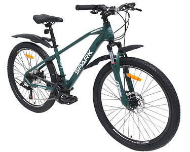 Гірський велосипед SPARK SANDSTORM 26" сталева рама 15", 21 швидкість, дискові гальма Темно зелений