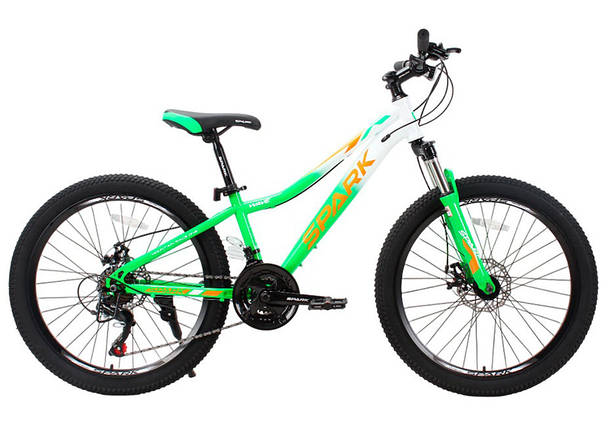 Велосипед гірський SPARK WAVE JR 24", сталева рама 12", 21 швидкість, Зеленый, фото 2