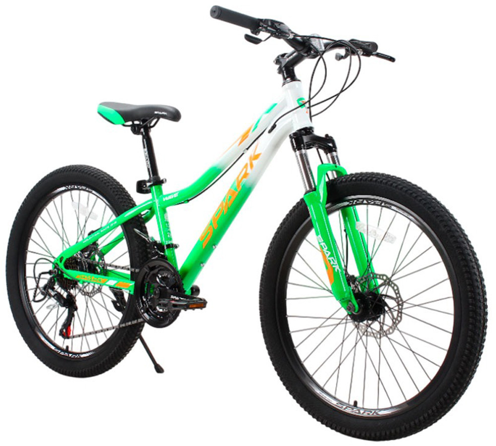Велосипед гірський SPARK WAVE JR 24", сталева рама 12", 21 швидкість, Зеленый