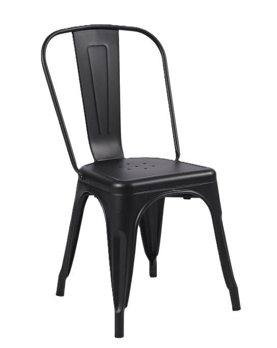Стілець на металевому каркасі для кафе та дому PARIS 100 чорний, фото 1