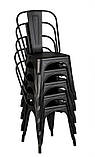 Стілець на металевому каркасі для кафе та дому PARIS 100 чорний, фото 8