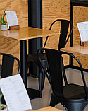 Стілець на металевому каркасі для кафе та дому PARIS 100 чорний, фото 3